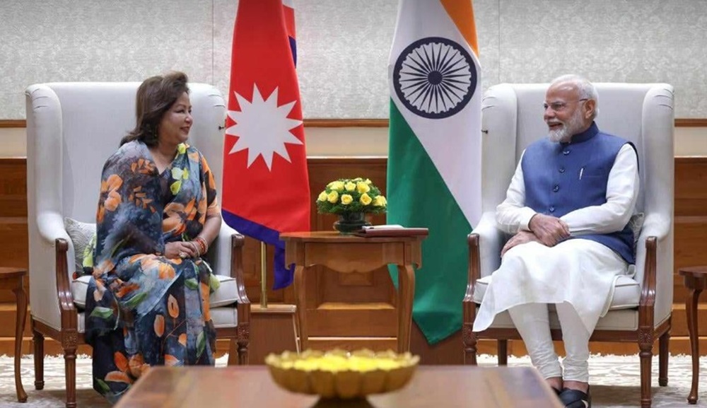भारतीय प्रधानमन्त्री मोदीसँग परराष्ट्रमन्त्री राणाको शिष्टाचार भेट