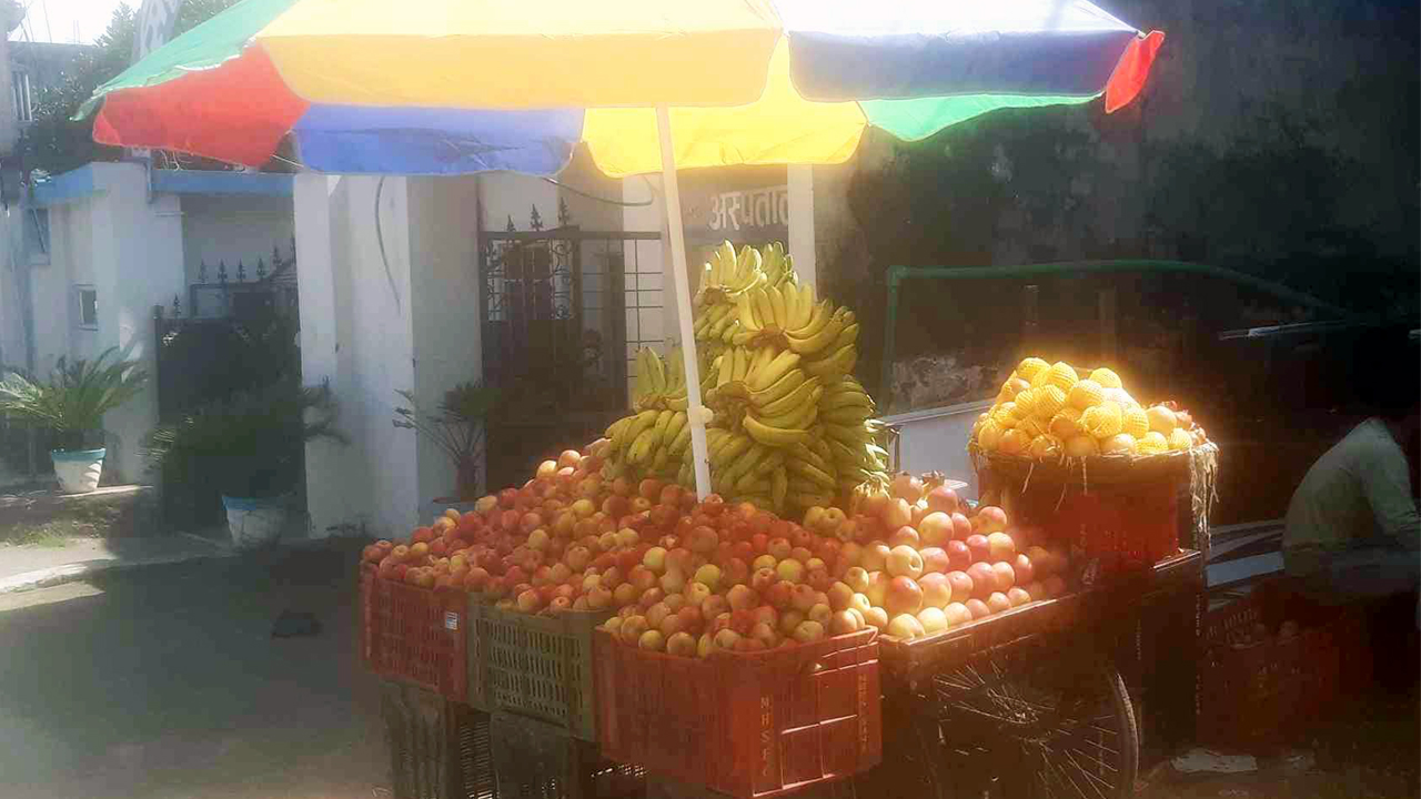 नेपालगञ्जका चोकचोकमा जुम्लाका स्याउ