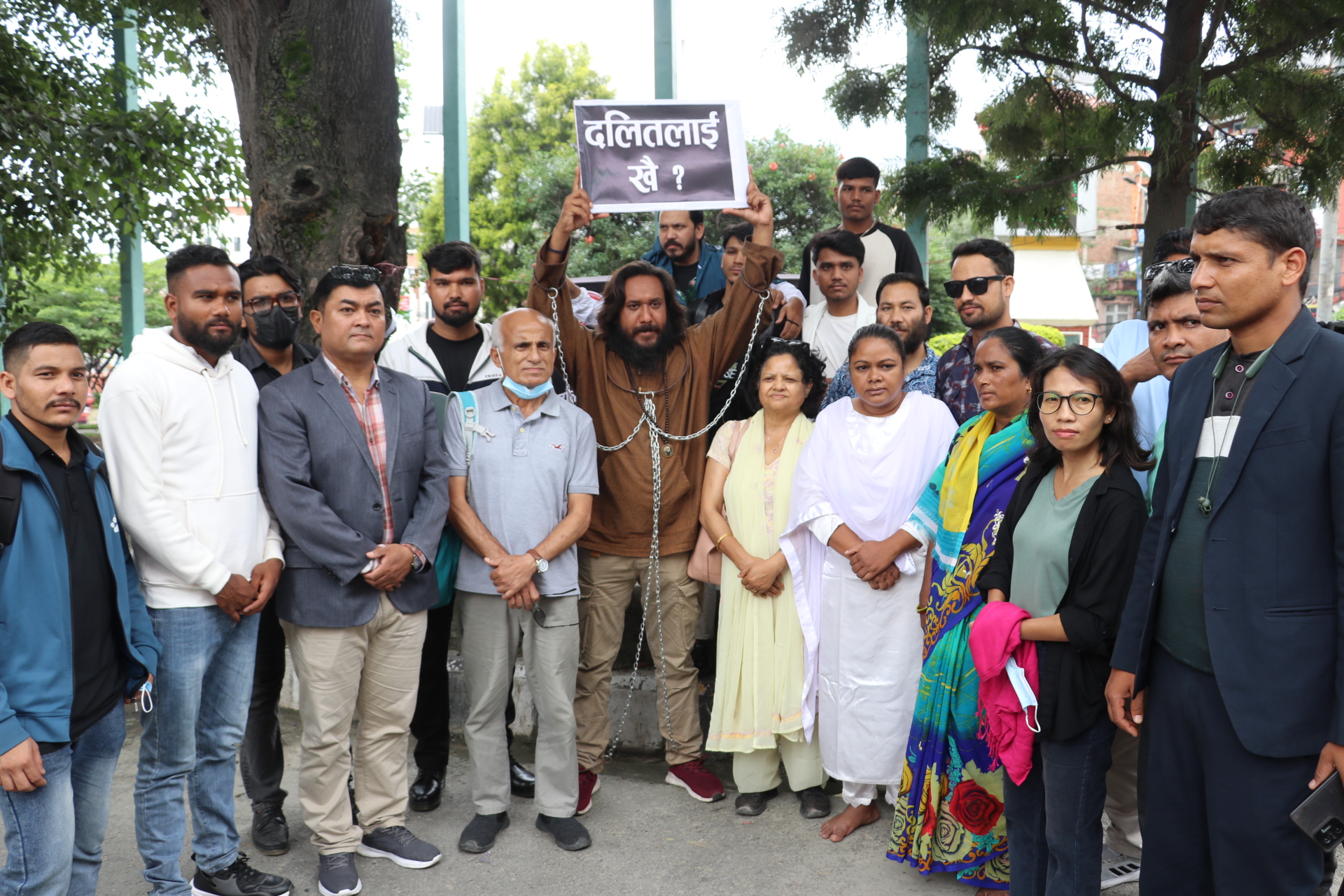 दलित समुदायको समानुपातिक प्रतिनिधित्वको माग गर्दै काठमाडौंमा प्रदर्शन