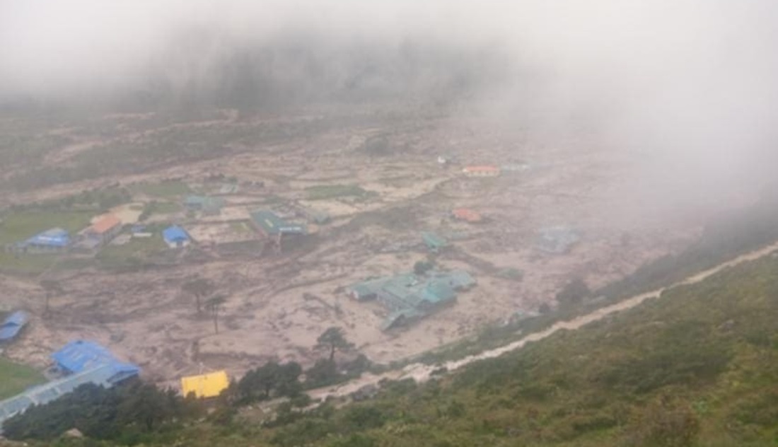 हिमपहिरोका कारण खुम्बु क्षेत्रमा बाढी आएको हुनसक्ने महाशाखाको अनुमान