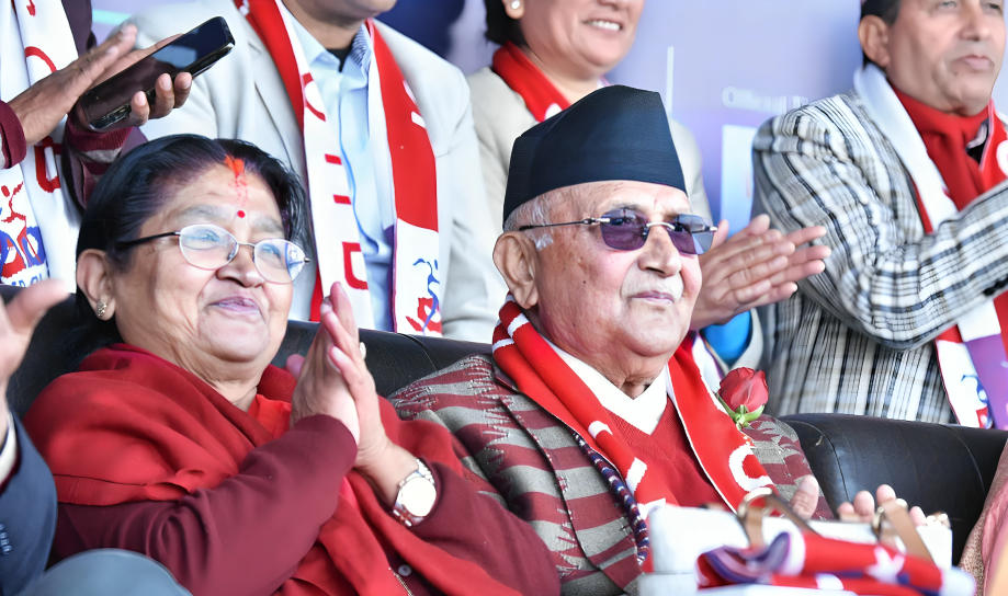 नेपाल र भारतबीचको फाइनल खेल हेर्न प्रधानमन्त्री ओली कभर्ड हल जाने