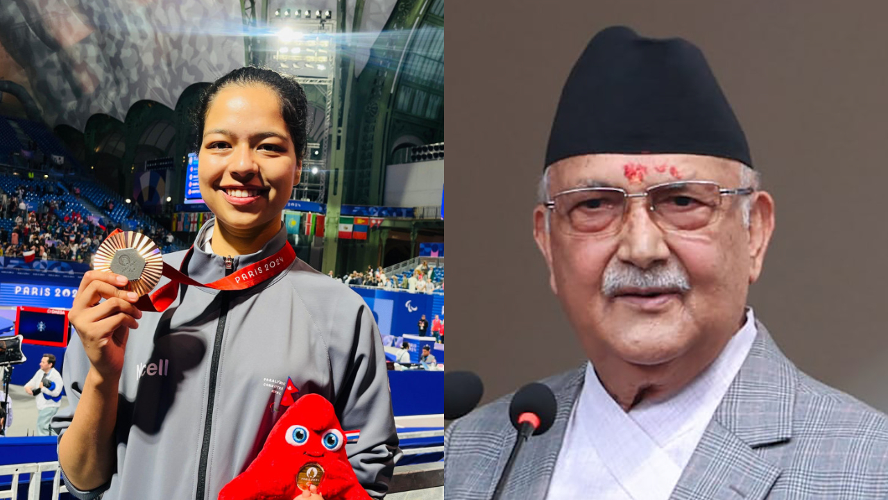 प्रधानमन्त्रीले दिए कास्यपदक विजेता पलेशालाई बधाई