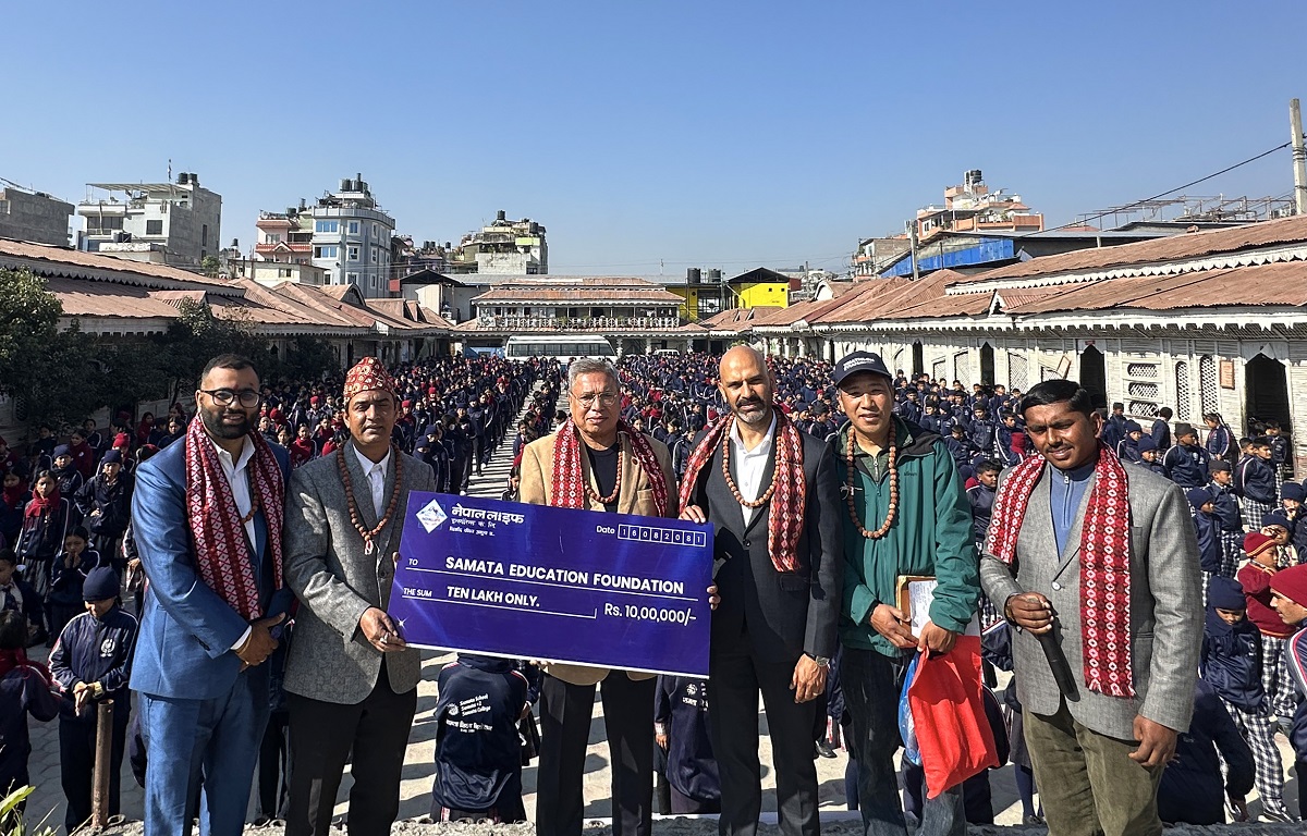नेपाल लाइफद्धारा समता एजुकेसन फाउण्डेसनलाई १० लाख सहयोग