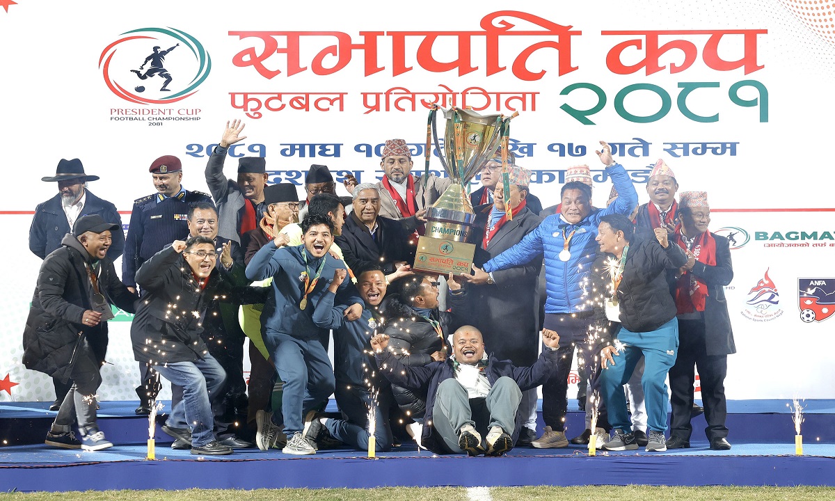 सभापति कप फुटबलको उपाधि संकटालाई