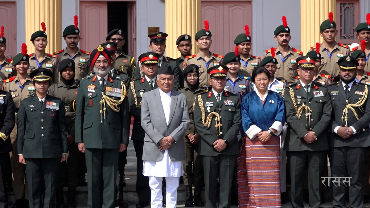 राष्ट्रपतिसँग भारत, भूटान र माल्दिभ्सका एनसिसी प्रतिनिधिको शिष्टाचार भेट