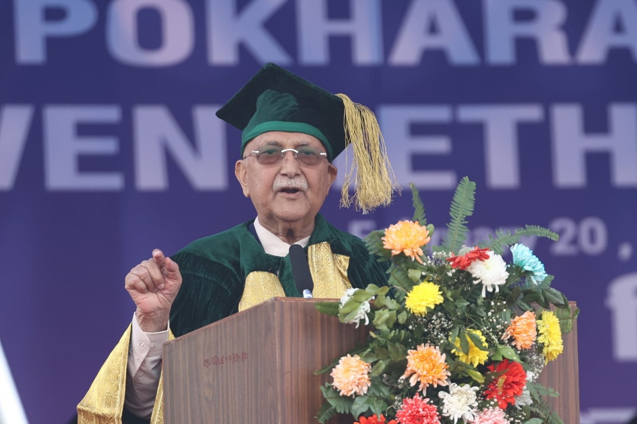 प्राप्त ज्ञानलाई इमानदार भएर देश हितमा उपयोग गर्न विद्यार्थीसँग प्रधानमन्त्रीको आग्रह