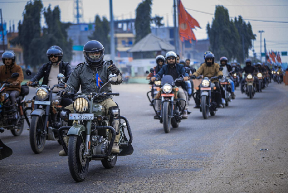 जनकपुरदेखि सिन्धुलीसम्मको ‘रोयल इनफिल्ड महा राइड’ सम्पन्न