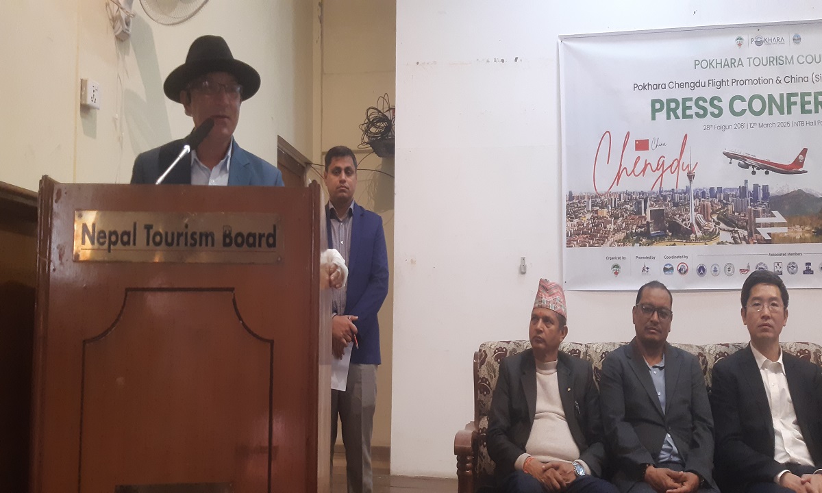 पोखरा अन्तर्राष्ट्रिय विमानस्थलबाट पोखरा-छेन्दु उडान हुँदै