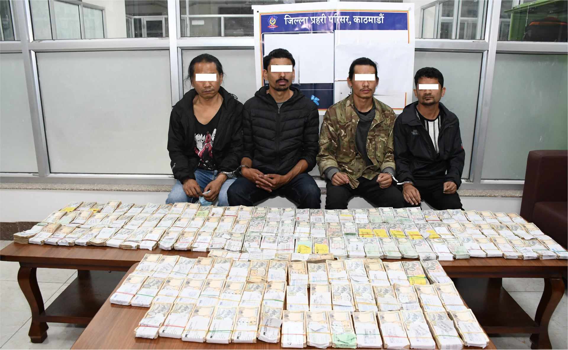 पिंगलास्थानबाट स्रोत नखुलेको ९५ लाख रुपैयाँसहित चार जना पक्राउ