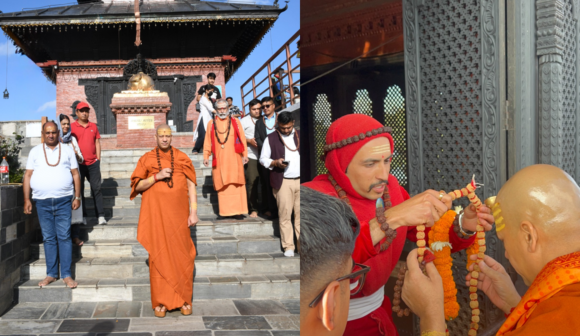 स्वामी कैलाशानंद महाराजद्वारा भालेश्वर महादेवको दर्शन