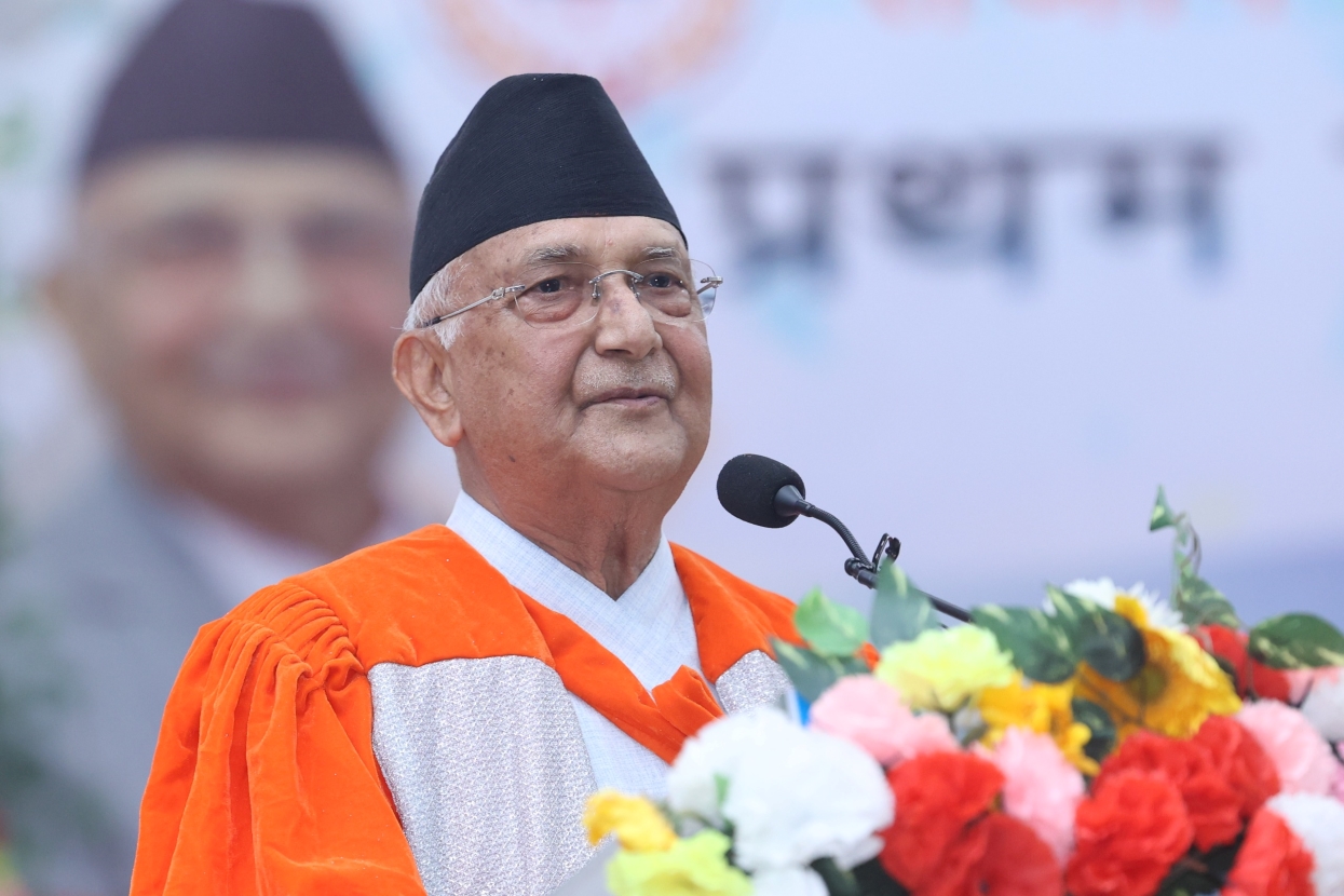 प्रधानमन्त्री ओलीद्वारा राजर्षि जनक विश्वविद्यालयका एक सय १४ विद्यार्थी दीक्षित