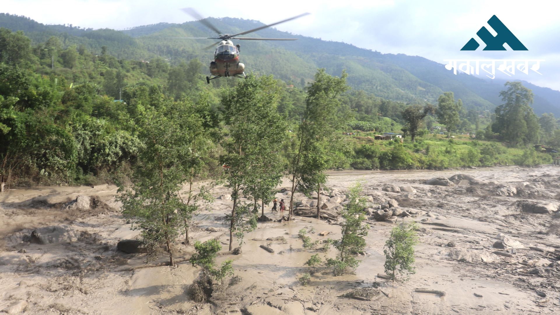 रसुवागढी बाढीमा फसेका ५० जनाको सफल उद्धार