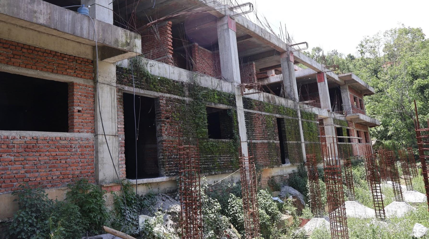 बन्नुपर्ने अस्पताल भवन नै बिरामी : भित्तामा घाँस, रडमा खिया