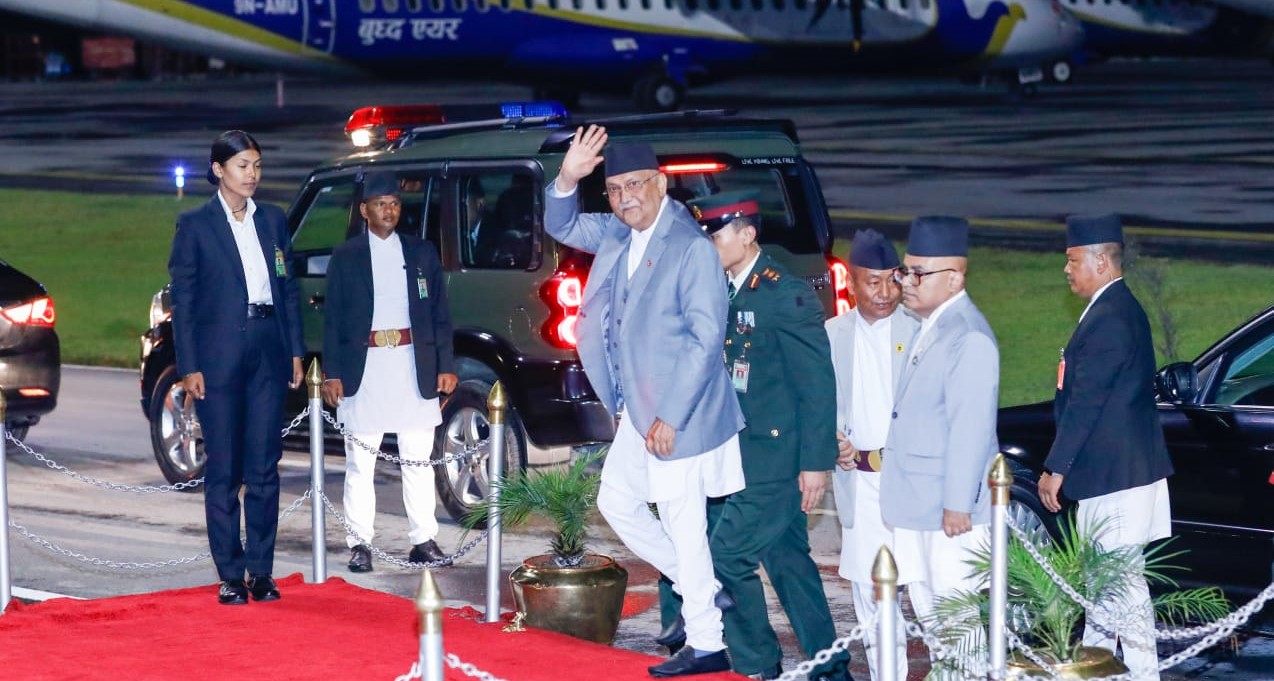 चीन भ्रमण सकेर आज स्वदेश फर्कँदै प्रधानमन्त्री ओली