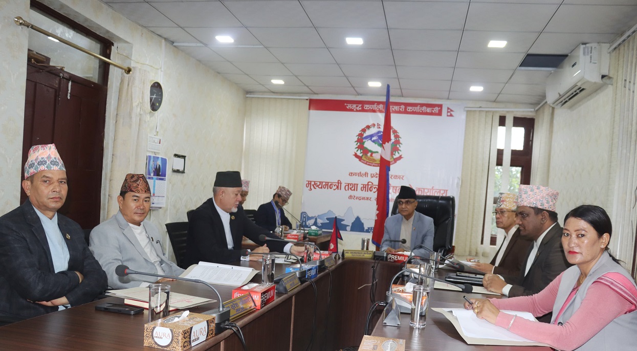 कर्णाली प्रदेश मन्त्रिपरिषद् बैठक : छैटौँ अधिवेशन आज रातिदेखि अन्त्य गर्न सिफारिस