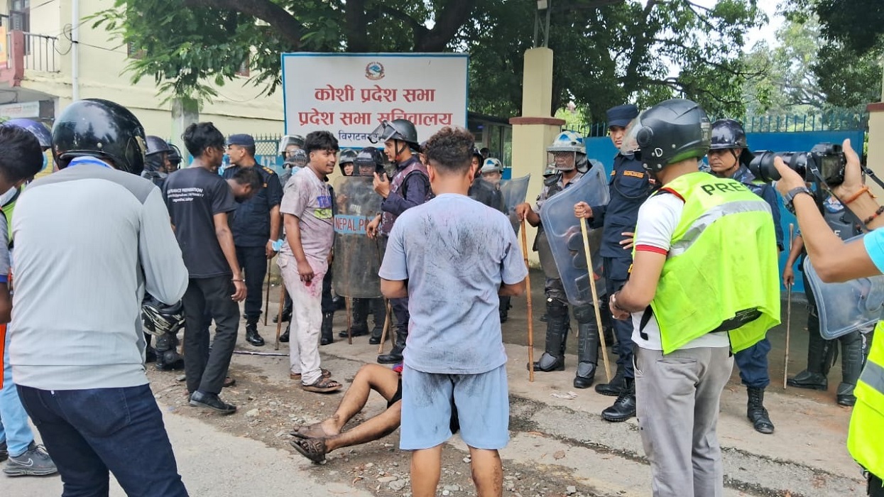 विराटनगरको देवकोटा चोक र अस्पताल चोक तनावग्रस्त