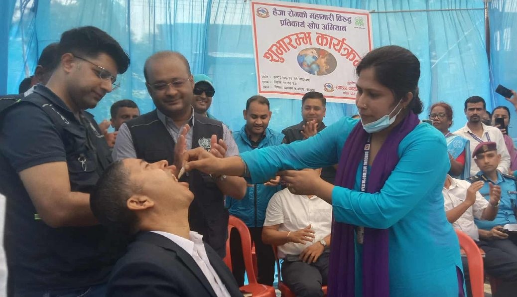 बारा र पर्सामा ७१ प्रतिशतलाई हैजाविरुद्धको खोप खुवाइयो