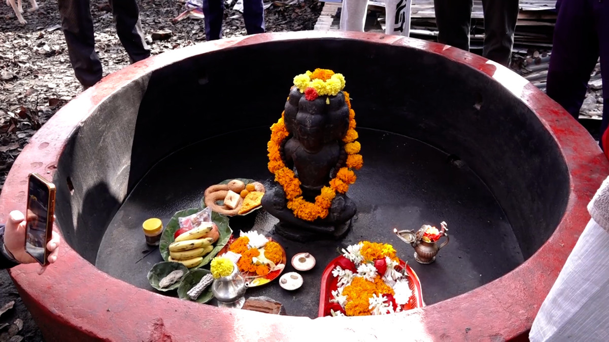 व्रह्मा मन्दिरमा ४० वर्षपछि मूर्ति पुनः स्थापना