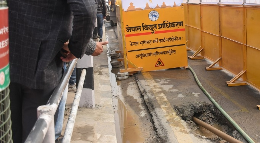 पोखरामा विद्युत् तार भूमिगतको काम ६५ प्रतिशत सकियो