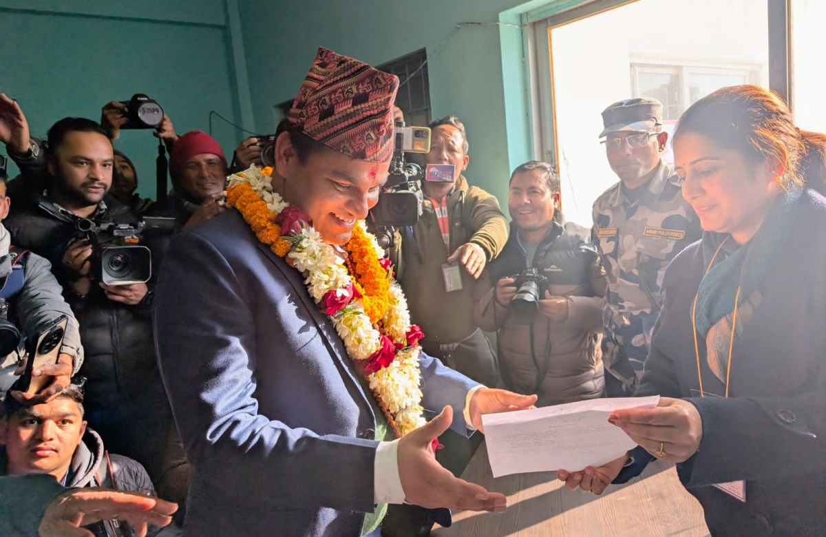 काँग्रेस महामन्त्री पौडेलले गराए काठमाडौँ–५ मा मनोनयन दर्ता