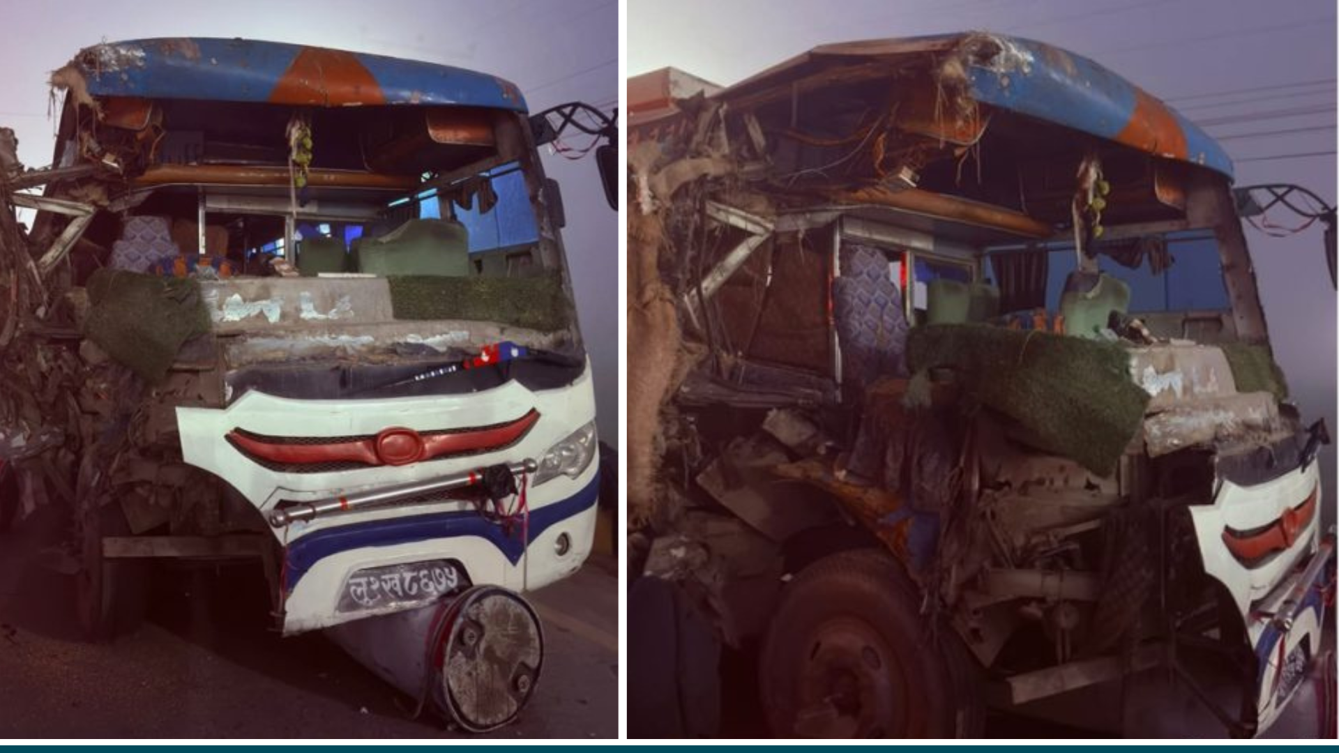 रुपन्देहीमा बस र ट्याक्टर ठोक्किँदा २१ विद्यार्थी घाइते