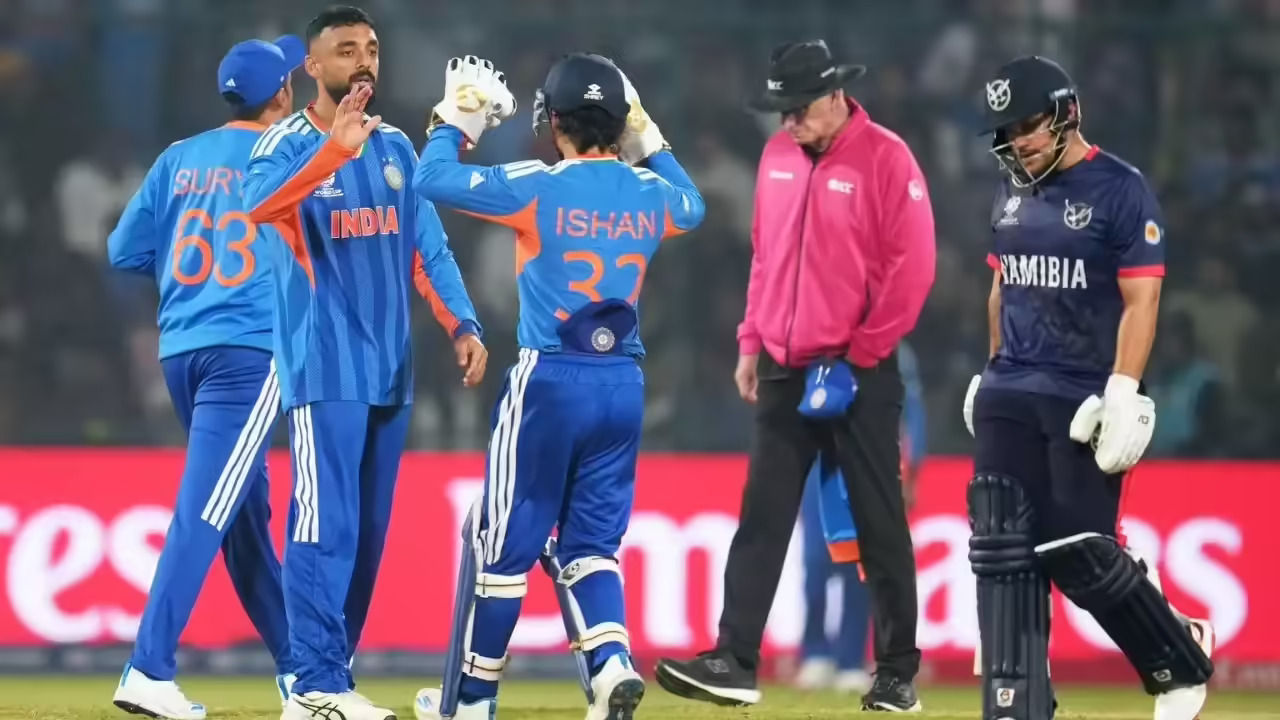 नामिबियालाई ९३ रनले हराउँदै शीर्ष स्थानमा भारत