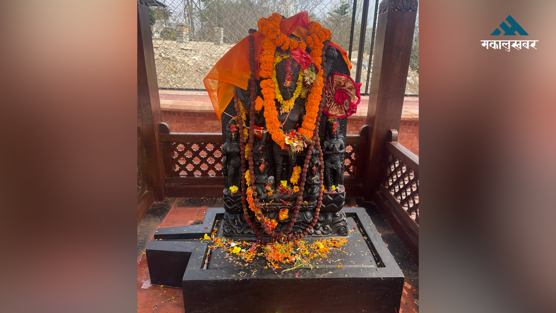 कीर्तिपुरको चारघरेमा भगवान् विष्णुको मूर्ति स्थापना