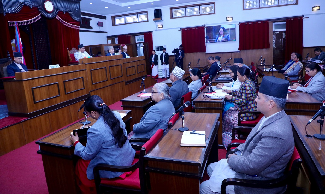 राष्ट्रियसभाको बैठकमा दुई प्रतिवेदन पेस