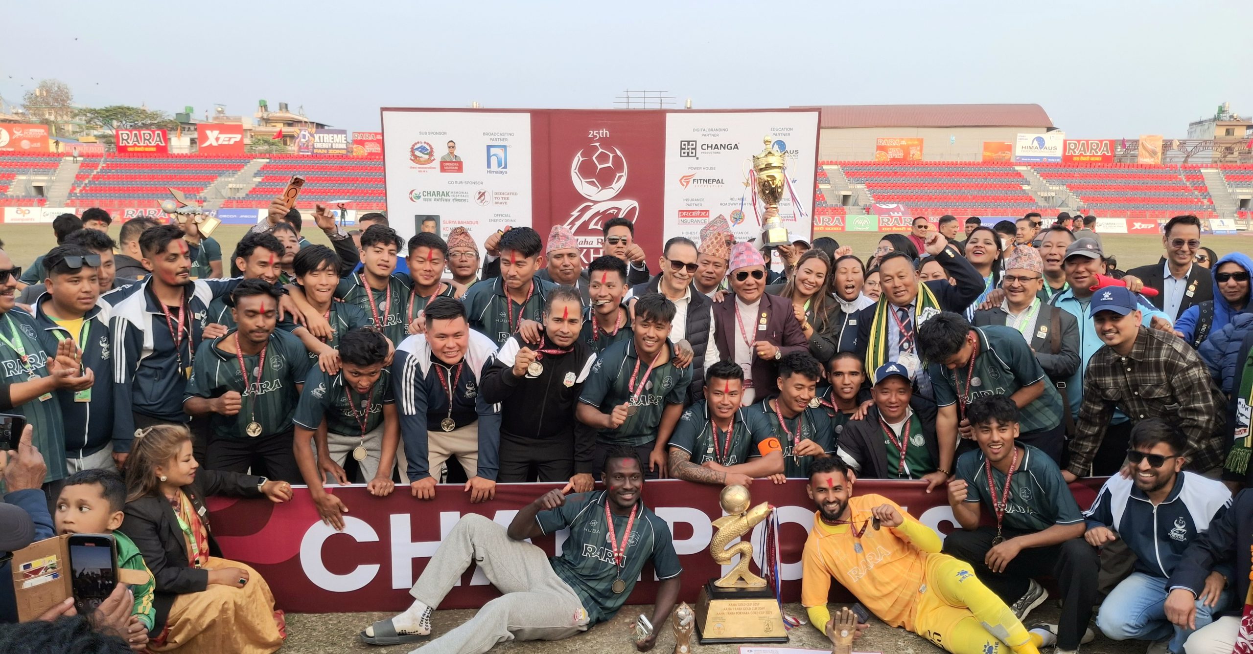 सहाराले १२ वर्षपछि चुम्यो आहा रारा पोखरा गोल्डकपको उपाधि