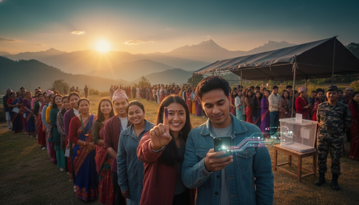 निर्वाचनका लागि मतदाताहरू उत्साही