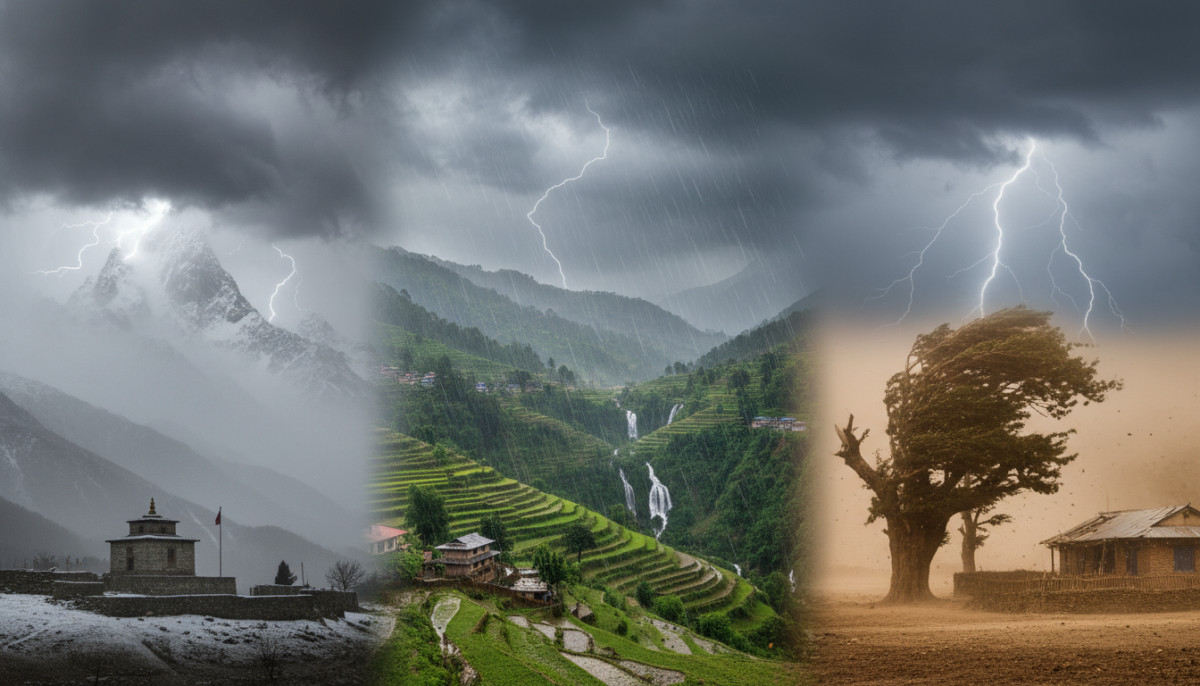शनिवार पूर्वी क्षेत्रमा ११९ किलोमिटर प्रतिघण्टाको वेगमा हावाहुरी चल्ने प्रक्षेपण, अनावश्यक यात्रा नगर्न सुझाव