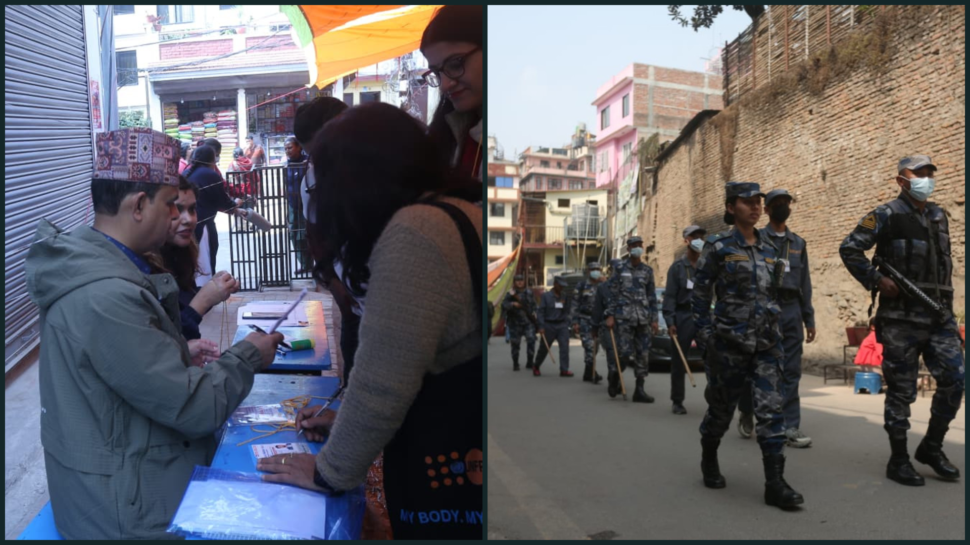 मतदानस्थलको तयारी अन्तिम चरणमा, सुरक्षा व्यवस्था कडा (तस्बिरहरू)