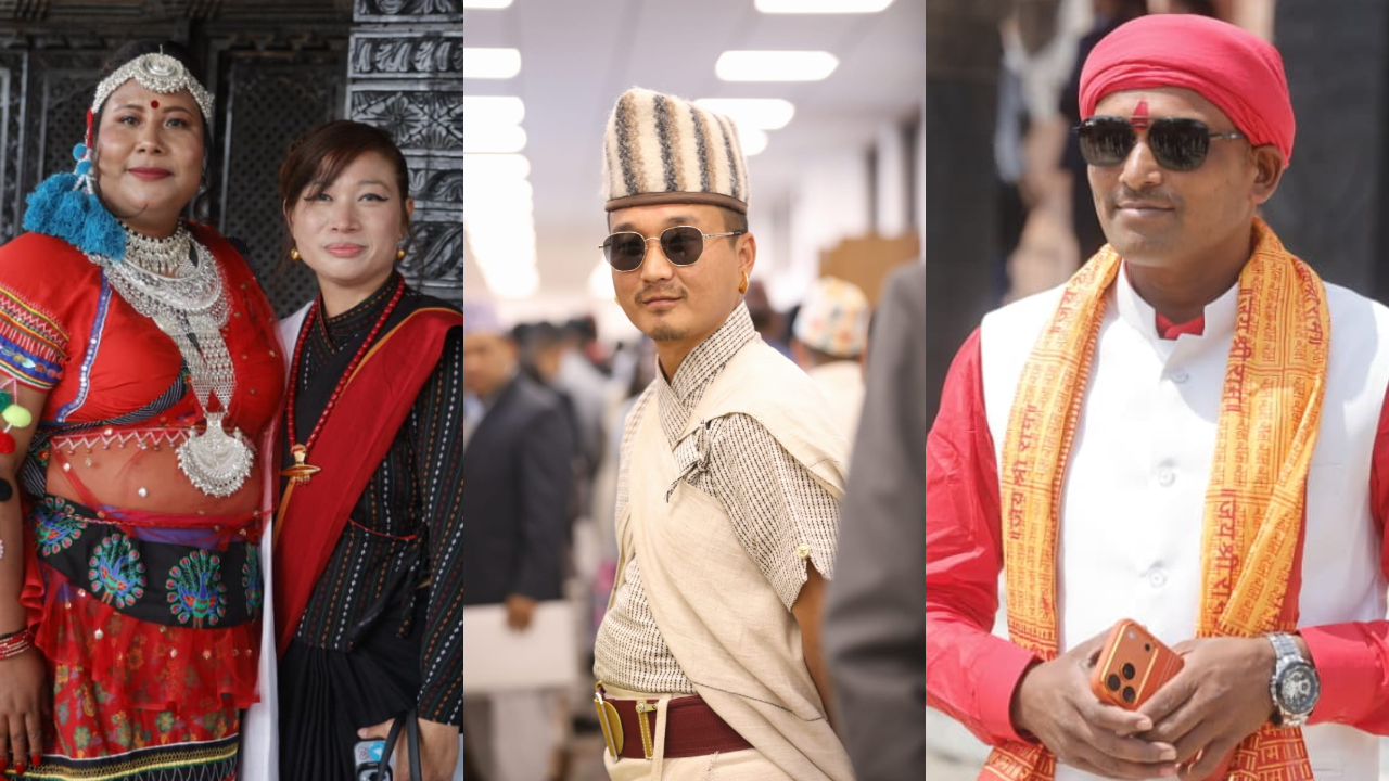 पहिचानको महत्व बुझाउन परम्परागत वेषभूषामा सांसद्