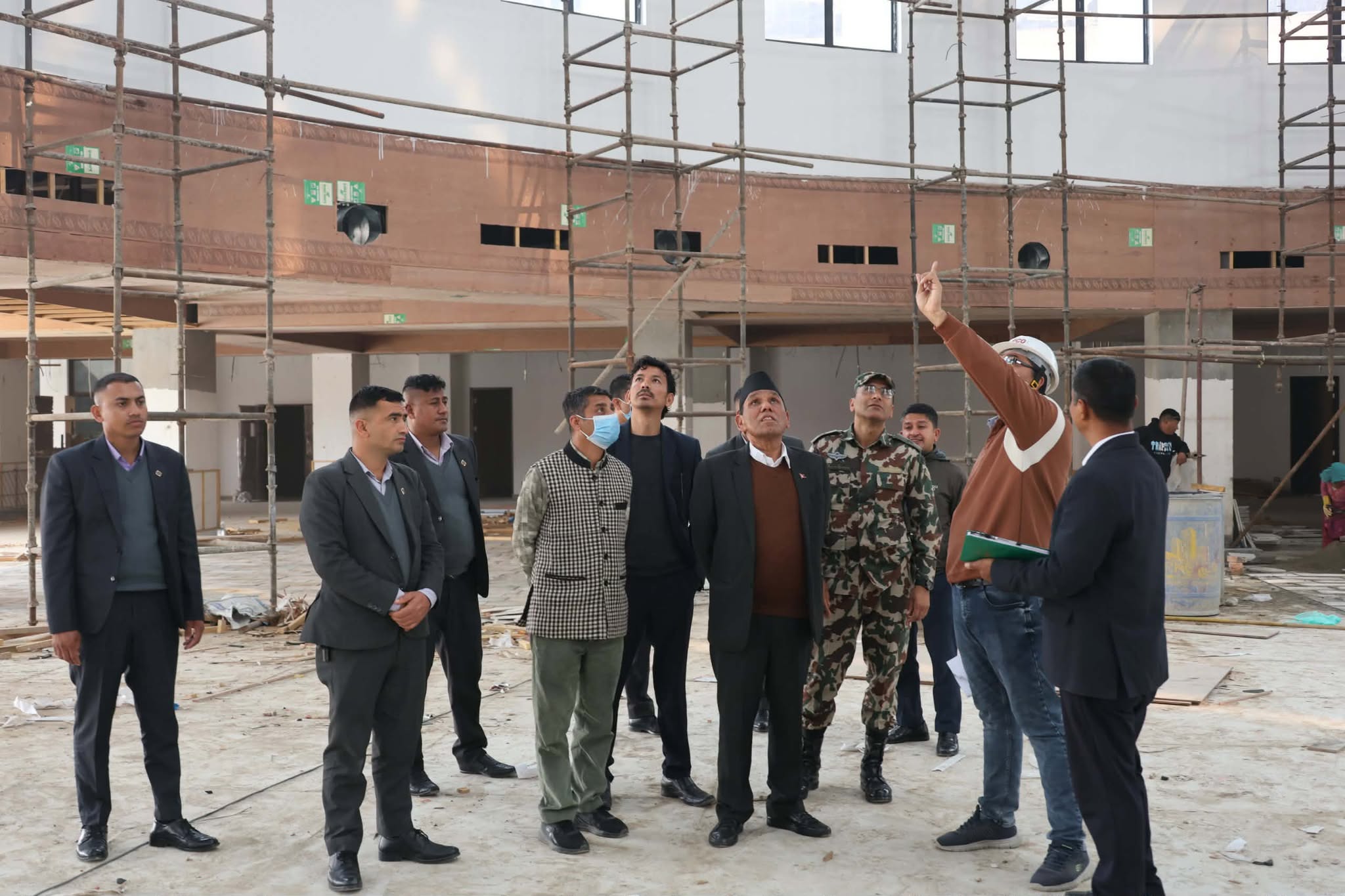 राष्ट्रिय सभा अध्यक्ष दाहालद्वारा निर्माणाधीन संसद भवनको अनुगमन (तस्बिरहरु)