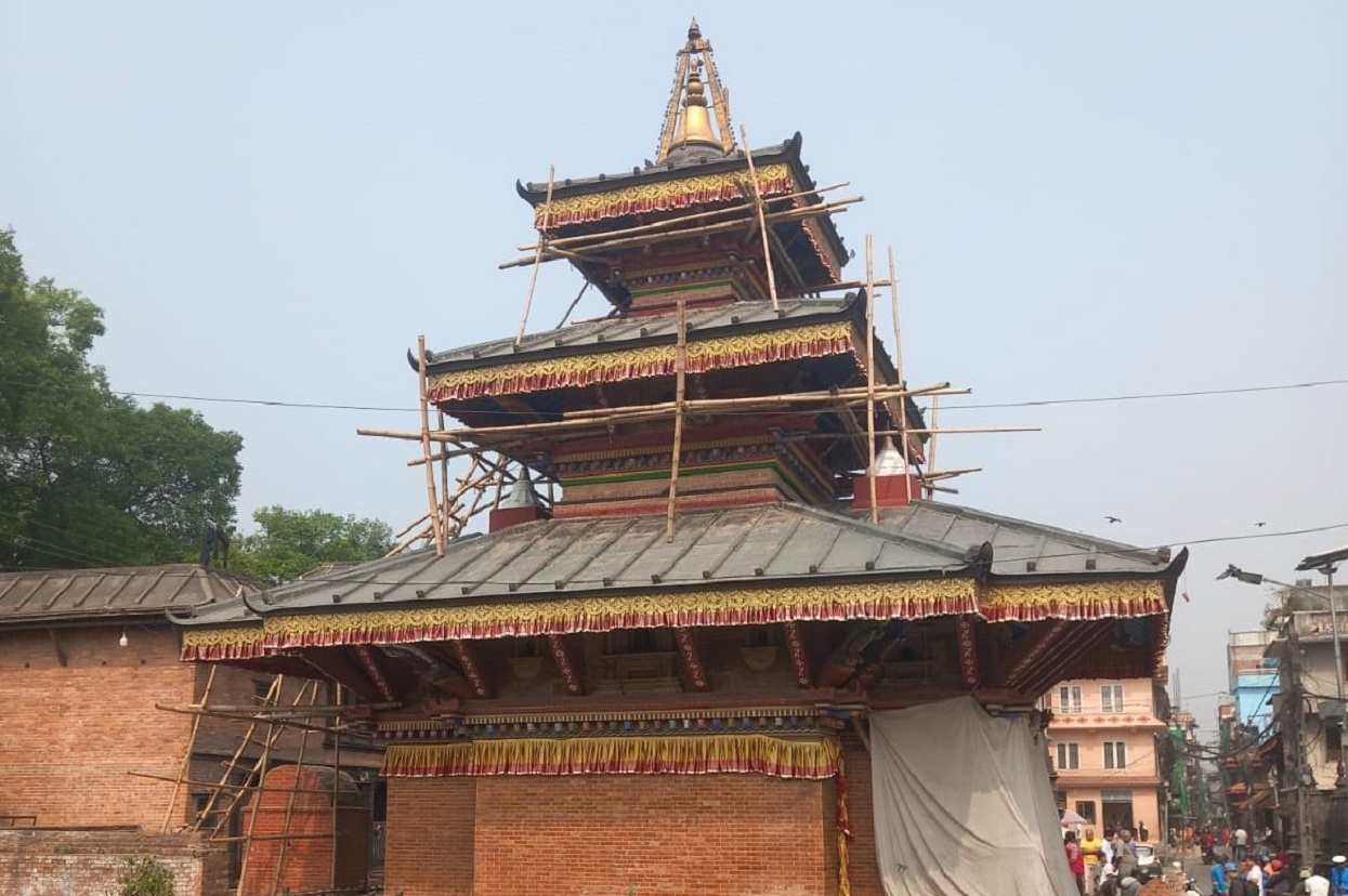 पशुपति क्षेत्रस्थित जयवागेश्वरीको ‘कलेवर’ फेरिँदै