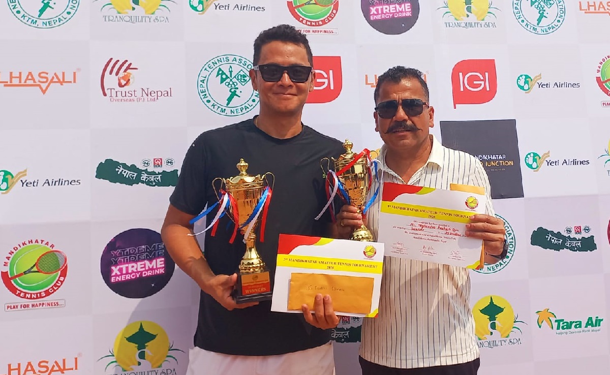 तेस्रो मण्डिखाटार एमेच्योर टेनिस प्रतियोगिता सम्पन्न, डबल्सतर्फ गिरी र गुरुङको जोडीले जिते उपाधि