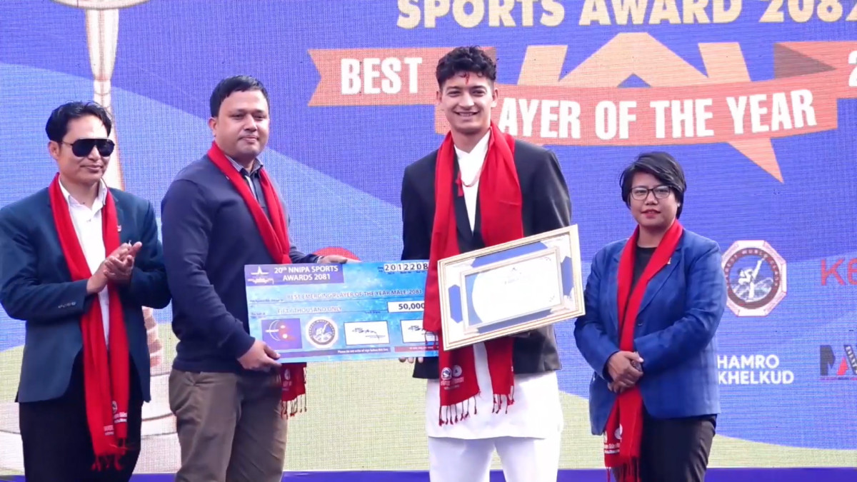 करातेकी एरिका र टेबल टेनिस स्यान्टु एनएनआइपिए स्पोर्टस अवार्डको सर्वोकृष्ट खेलाडी