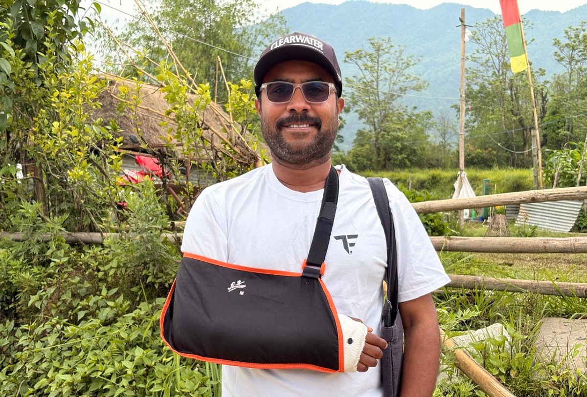 छायांकनका क्रममा अभिनेता विजय बराल घाइते