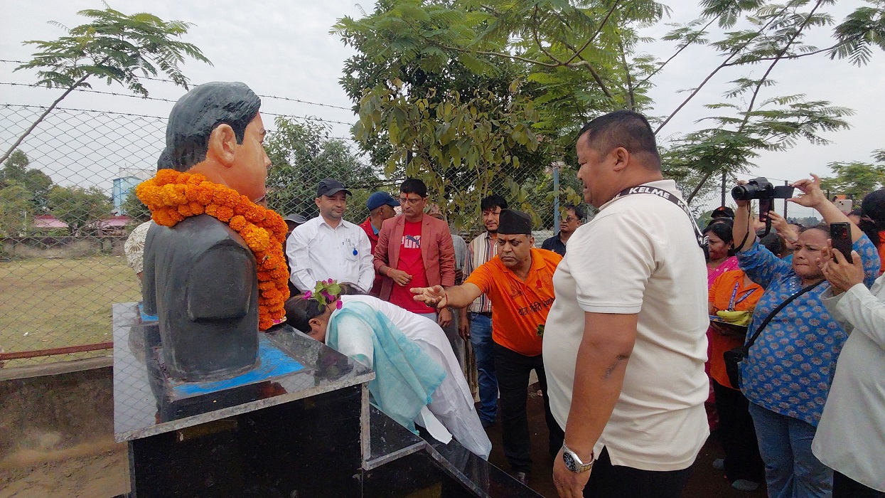 जेन्जी आन्दोलनका सहिदको सम्मानमा सालिक अनावरण
