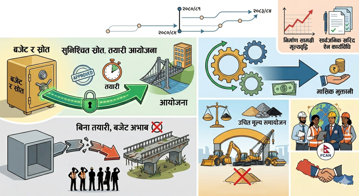 स्रोत सुनिश्चित भएपछि मात्र ठेक्का आह्वान गर्न निर्माण व्यवसायीको माग
