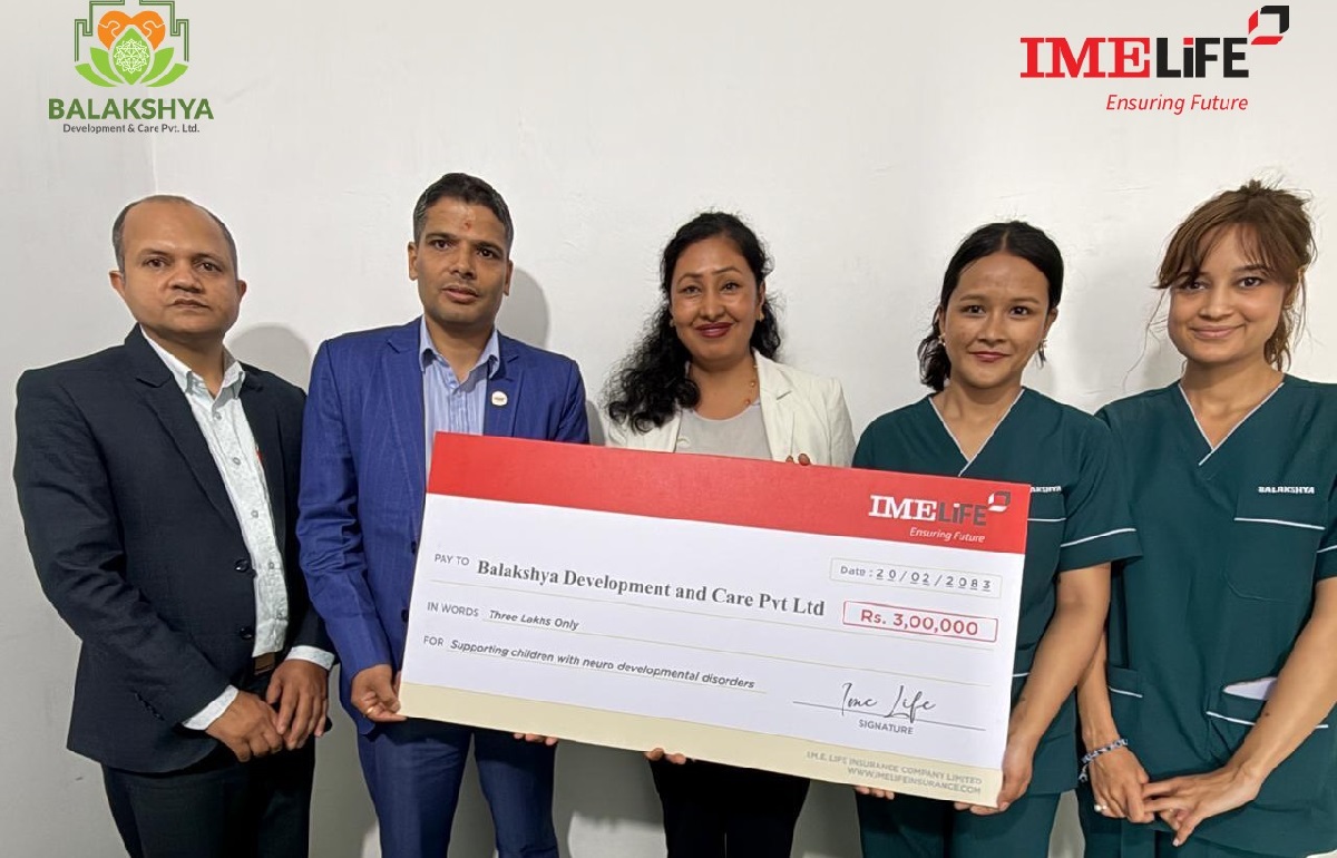 न्यूरो डेभलपमेन्टल समस्यामा बालबालिकाको उपचारमा आईएमई लाइफको सहकार्य