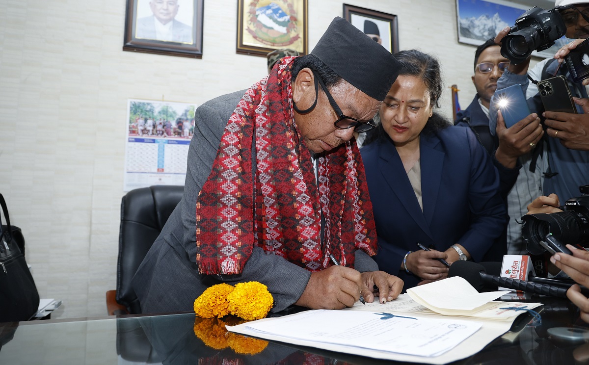 नवनियुक्त विज्ञान प्रविधि तथा नवप्रवर्तनमन्त्री पुनले गरे पदभार ग्रहण