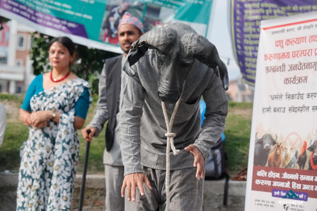 करुणाको सन्देश बोकेर माइतीघरमा सडक नाटक (तस्बिरहरू)