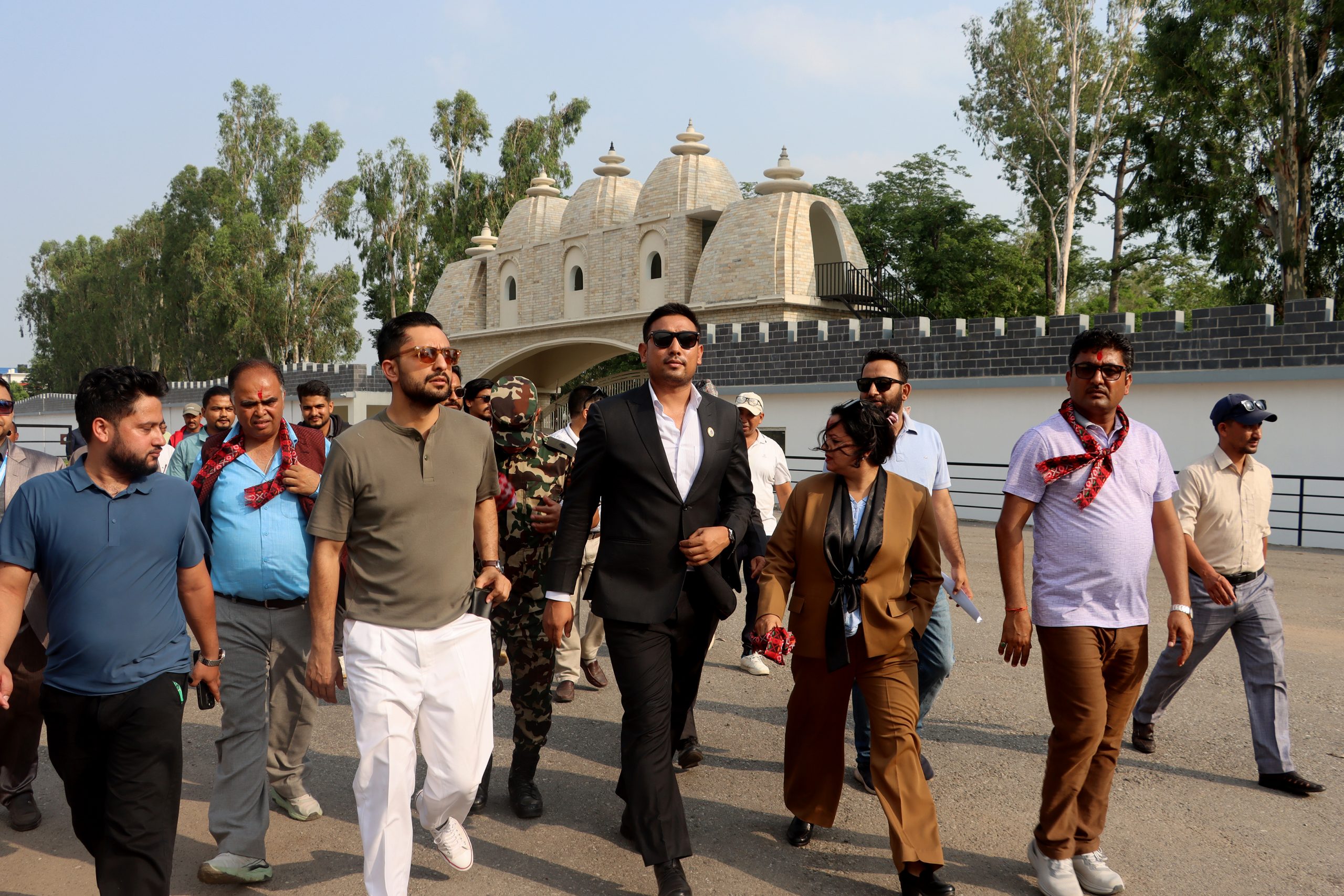 खेलकुदमन्त्री पोखरेलद्वारा कर्णाली प्रदेश रङ्गशाला निरीक्षण
