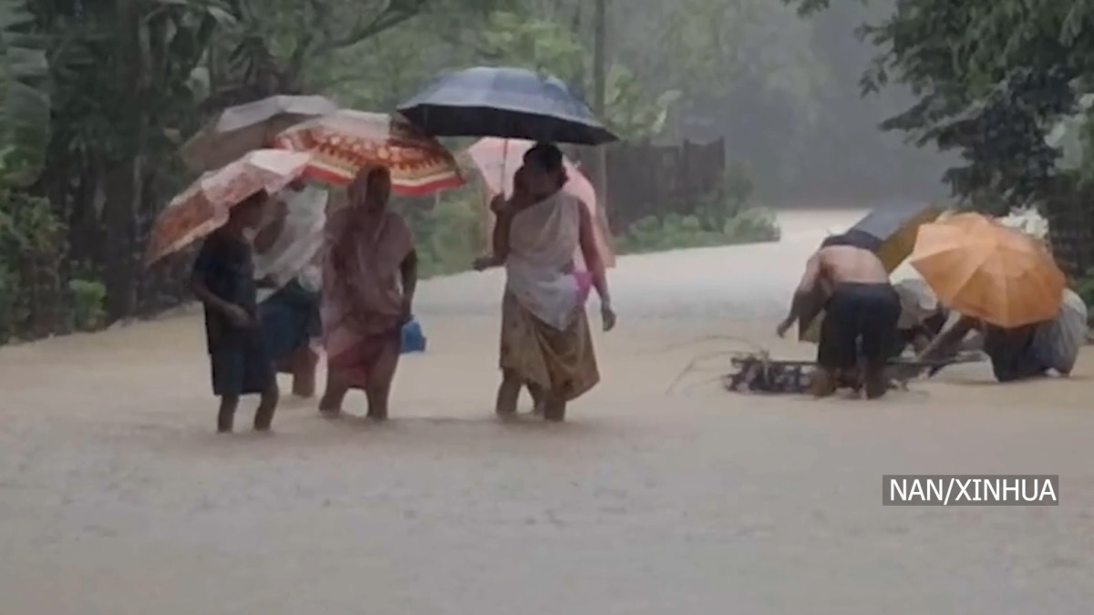 भारतको असममा बाढीको वितण्डाः ६२ जनाको मृत्यु, ११ लाखभन्दा बढी प्रभावित