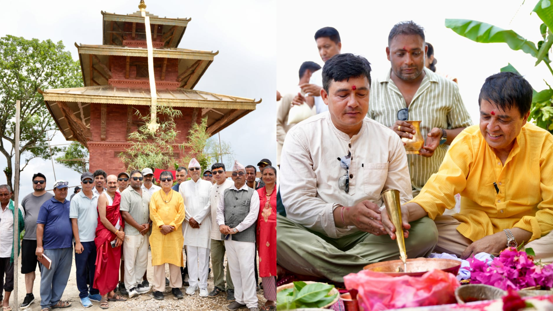 नवनिर्मित जालपादेवी मन्दिरमा क्षमा पूजा सम्पन्न, २ महिनाभित्रै केबलकार सञ्चालनमा आउने