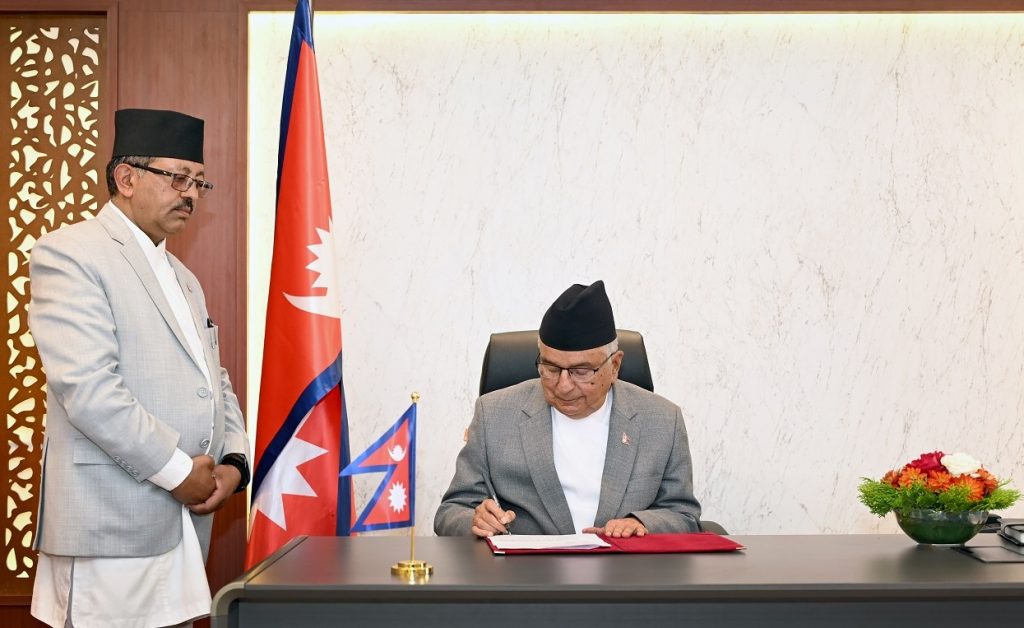 राष्ट्रपतिबाट बजेटसम्बन्धी तीन विधेयक प्रमाणीकरण