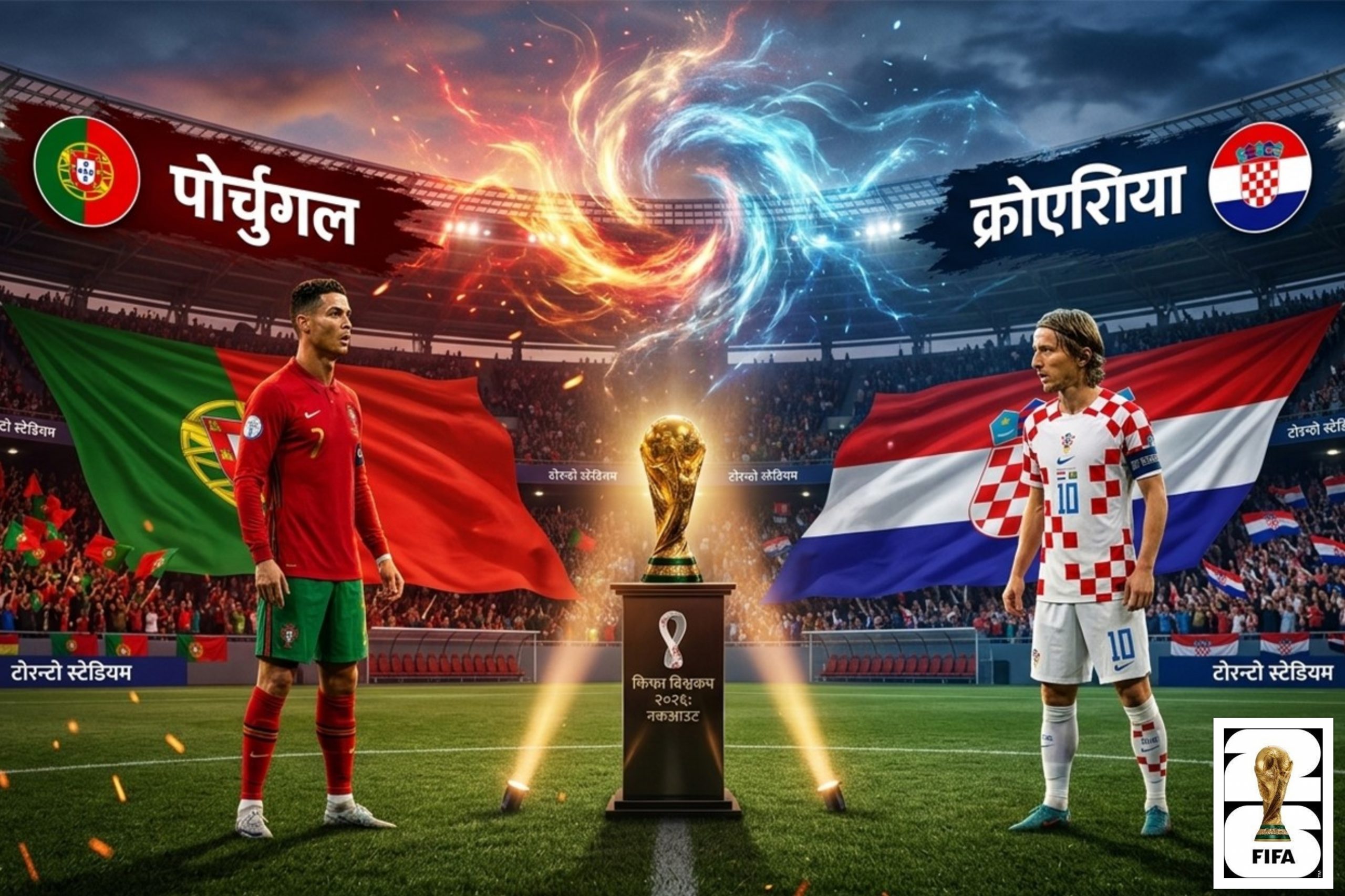 रोनाल्डोको पोर्चुगल र मोड्रिचको क्रोएसिया विश्वकपको नकआउटमा पहिलोपटक आमनेसामने हुँदै
