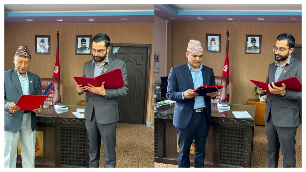 सहिद दशरथचन्द स्वास्थ्य विज्ञान विश्वविद्यालयका उपकुलपति र रजिष्ट्रारले लिए शपथ